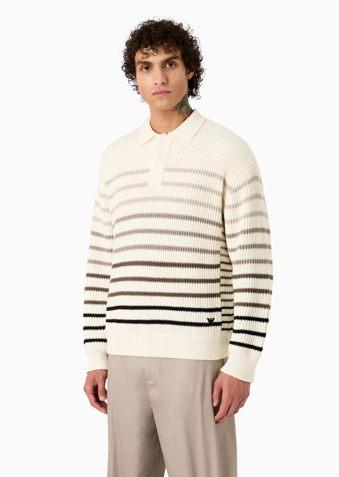 Emporio Armani - Striped Knitted Polo