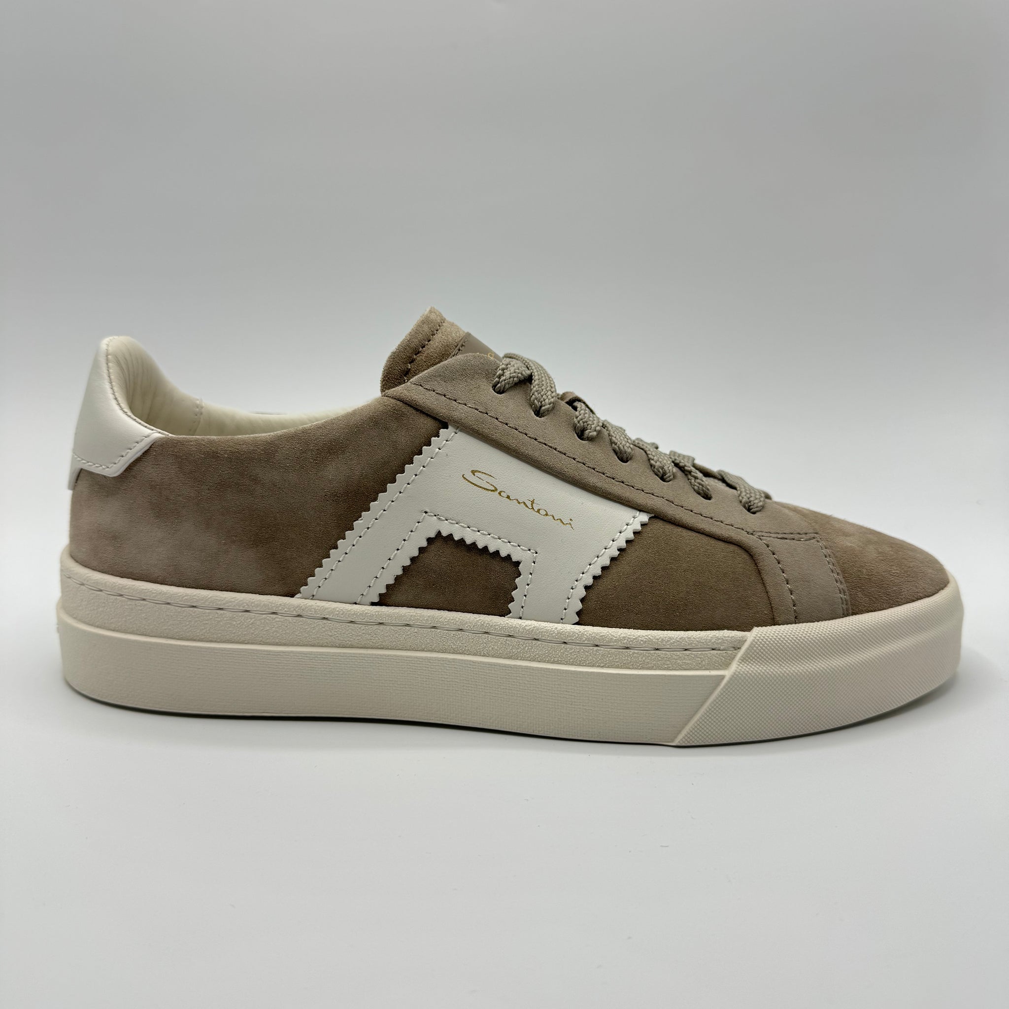 Santoni - Double Buckle Suede Sneaker