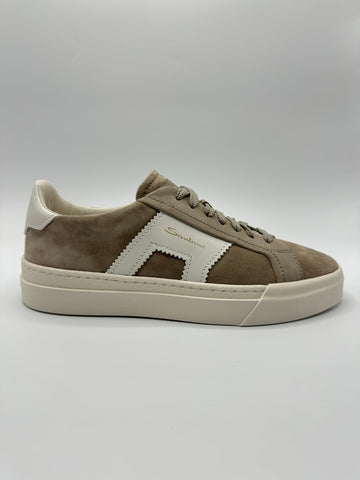 Santoni - Double Buckle Suede Sneaker