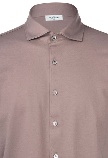 Gran Sasso - Metallised Jersey Cotton Shirt