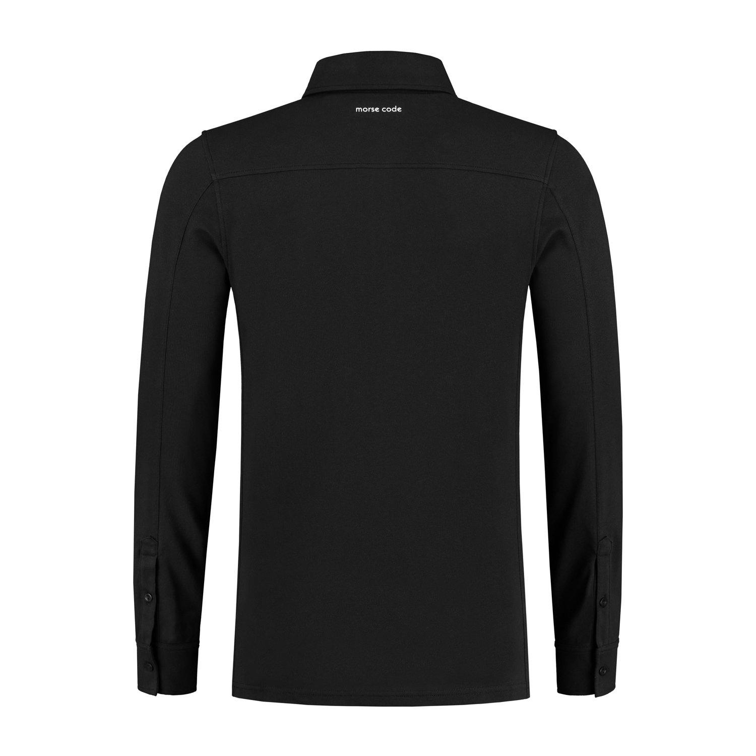 Morse Code - Pique Stretch Long Sleeve - Stijl Herenmode
